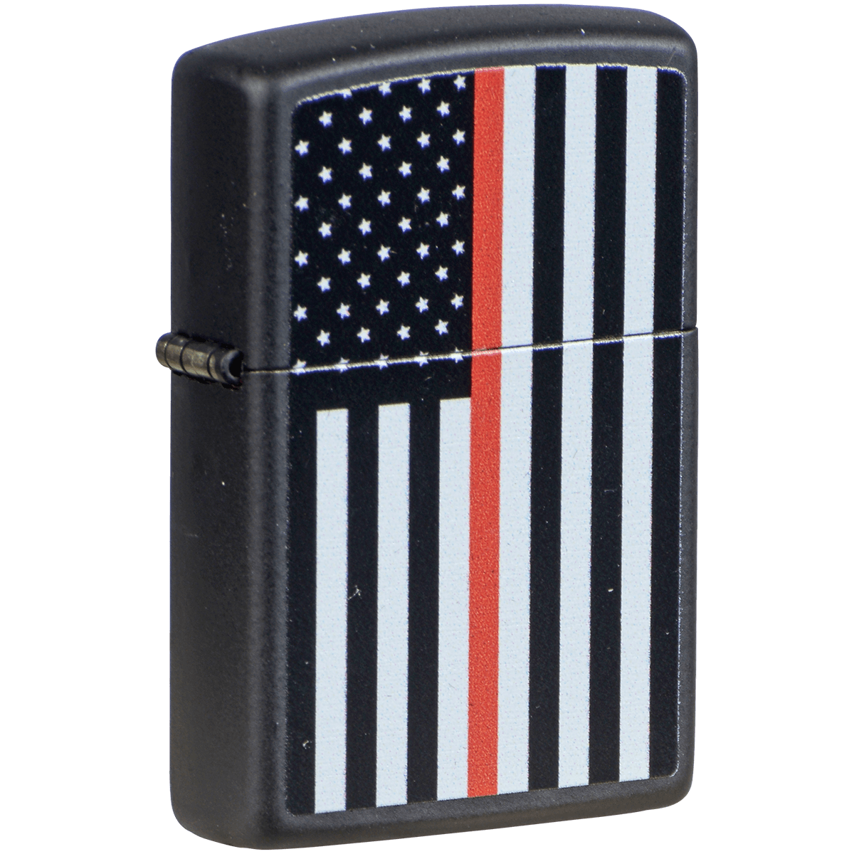 Zippo Pk Collection Firefighter Flag Black Matte