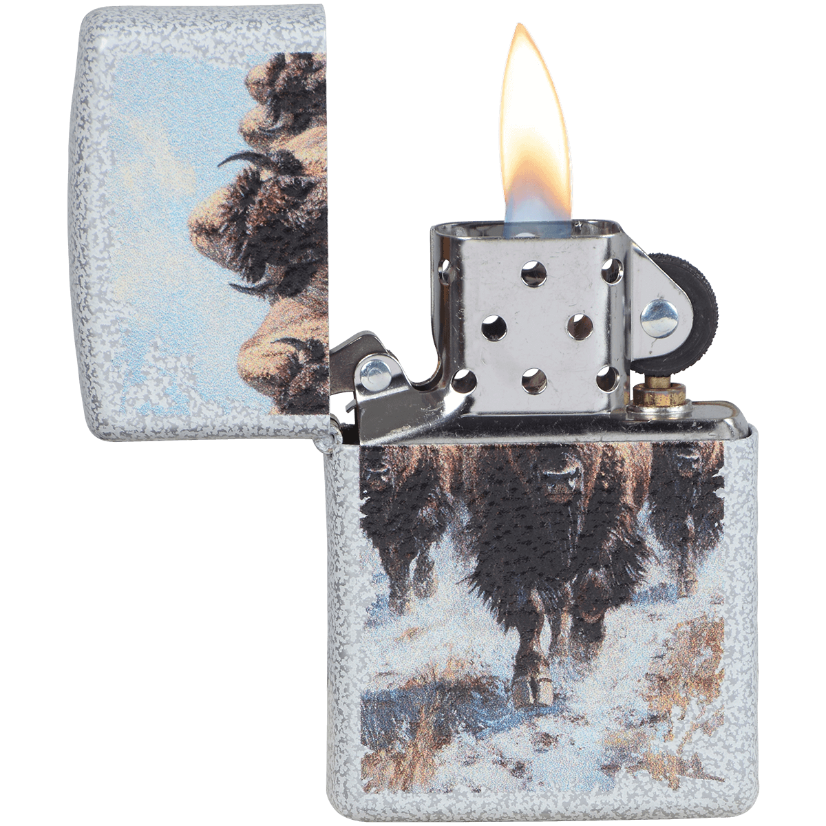 Zippo Pk Collection Bison And Glacier Color Image