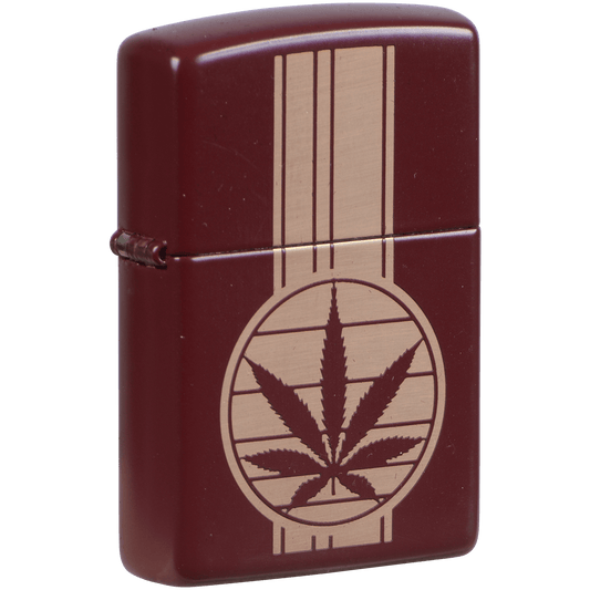 Zippo Pk Collection Retro Leaf Merlot Finish