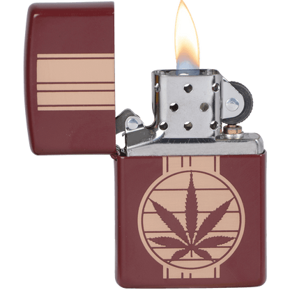 Zippo Pk Collection Retro Leaf Merlot Finish