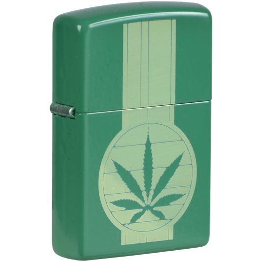 Zippo Pk Collection Retro Leaf Matte Green