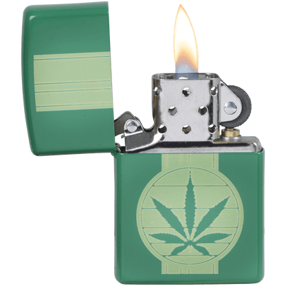 Zippo Pk Collection Retro Leaf Matte Green