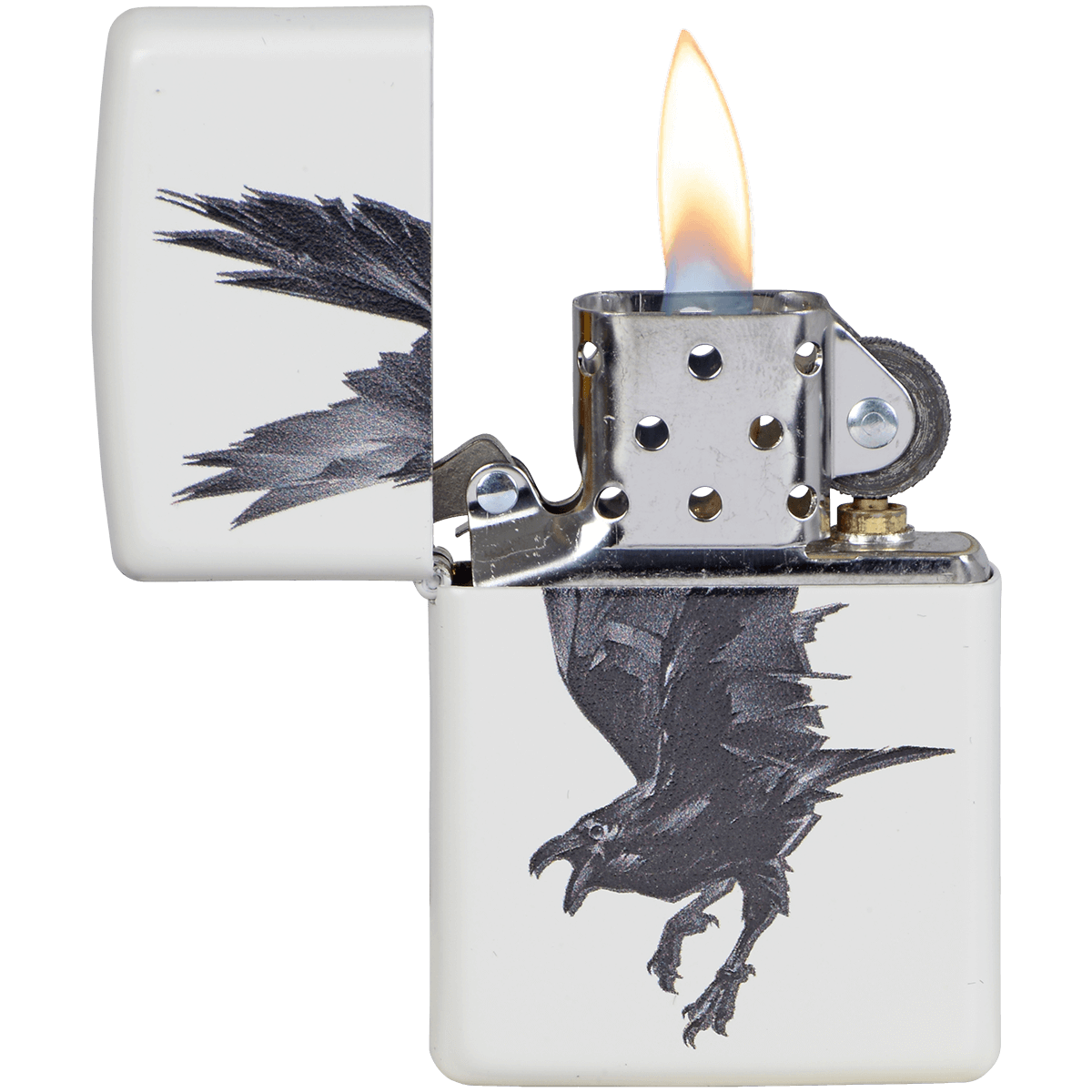 Zippo Pk Collection Raven White Matte