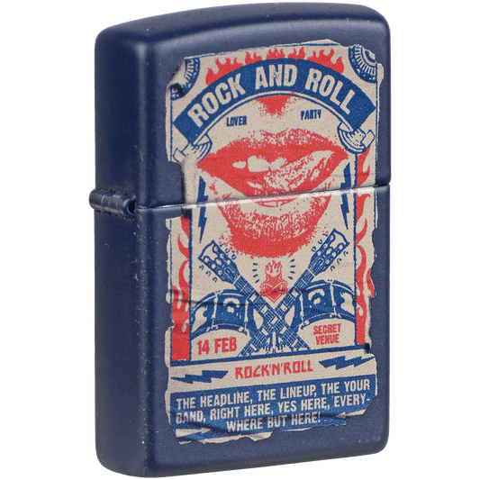 Zippo Pk Collection Rock & Roll Lips Navy Matte