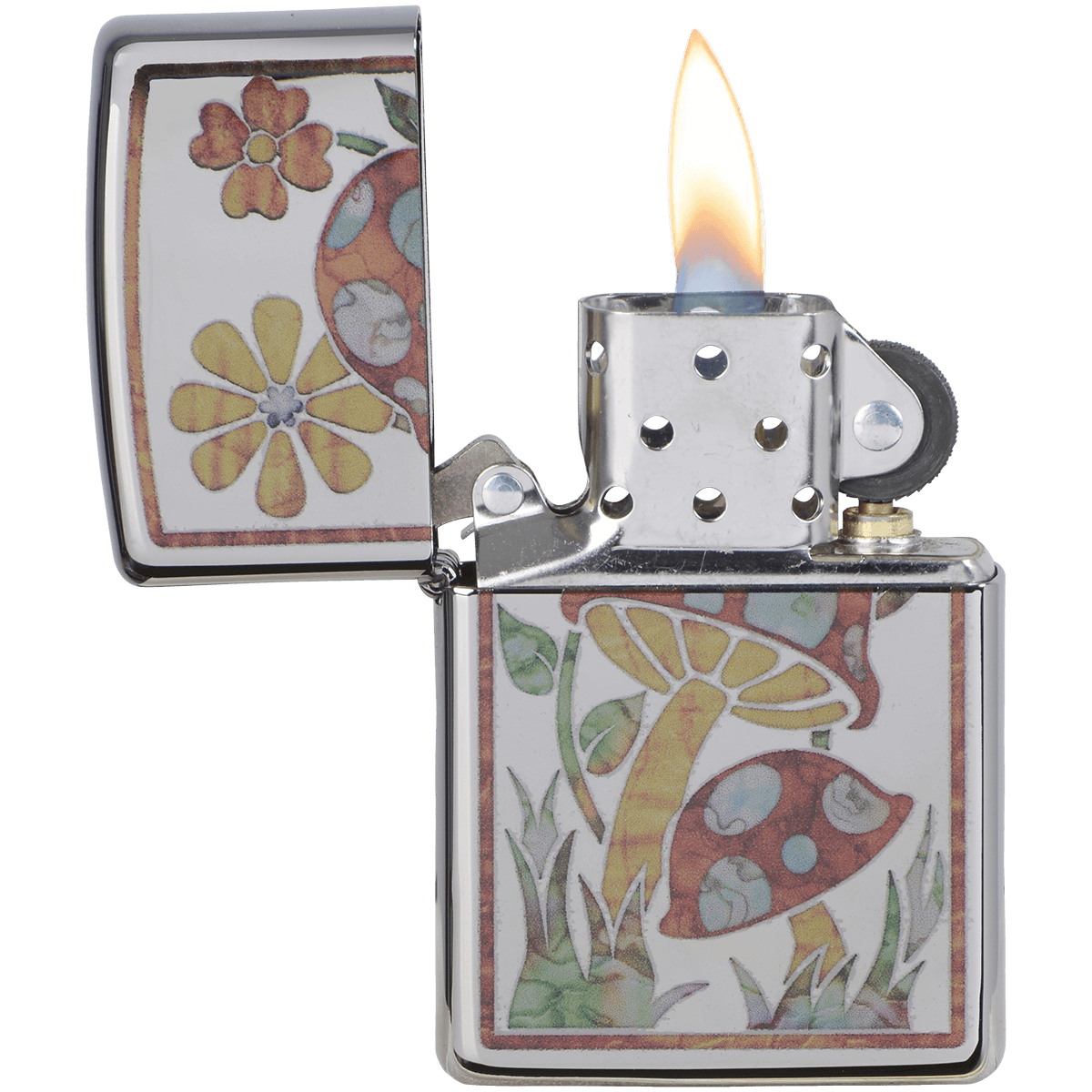 Zippo Pk Collection Fusion Mushrooms High Polish Chrome