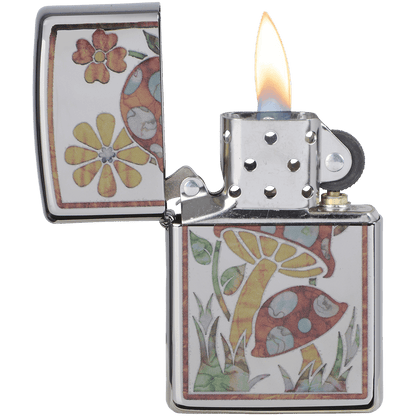 Zippo Pk Collection Fusion Mushrooms High Polish Chrome