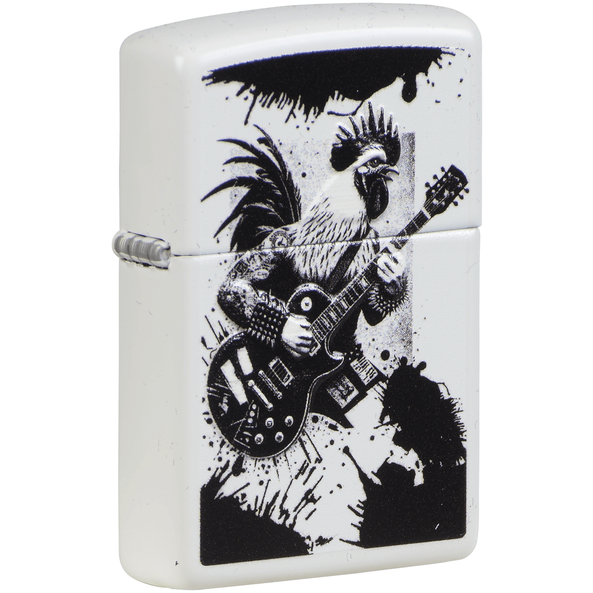 Zippo Pk Collection Rock & Roll Chicken White Matte