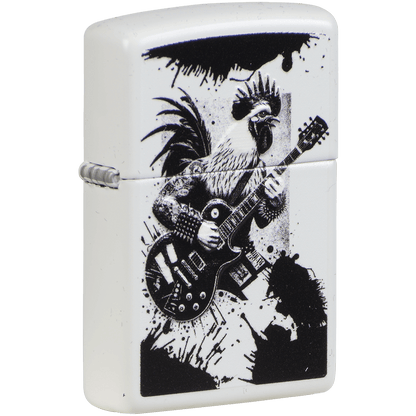 Zippo Pk Collection Rock & Roll Chicken White Matte