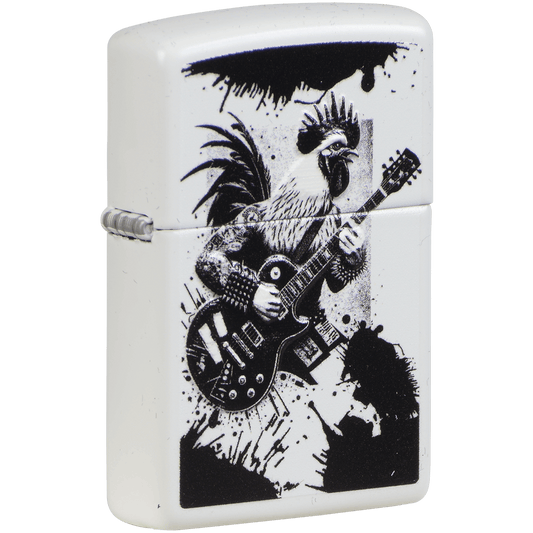 Zippo Pk Collection Rock & Roll Chicken White Matte