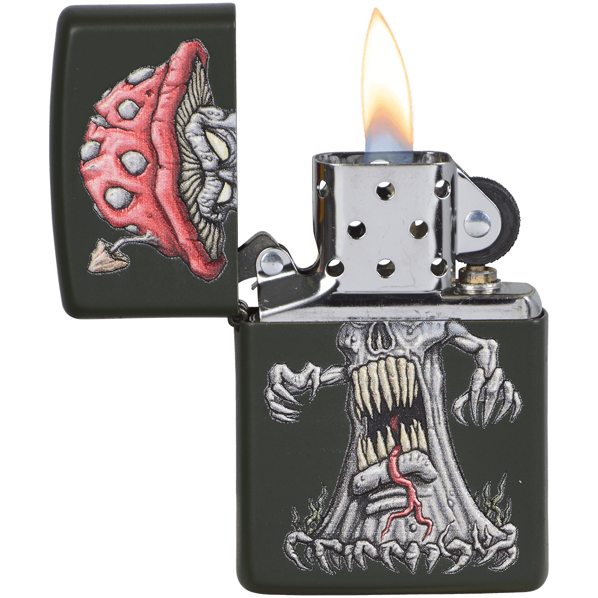 Zippo Pk Collection Angry Mushroom Green Matte