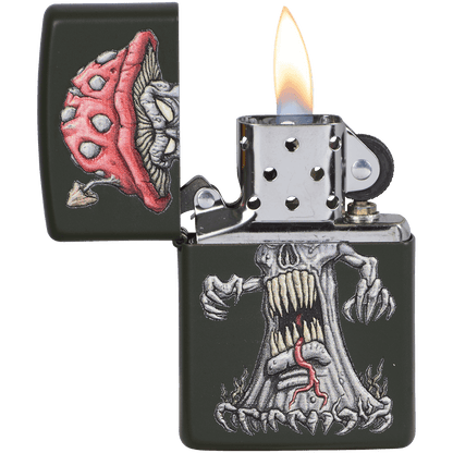 Zippo Pk Collection Angry Mushroom Green Matte