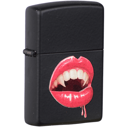Zippo Pk Collection Fang Lips Black Matte