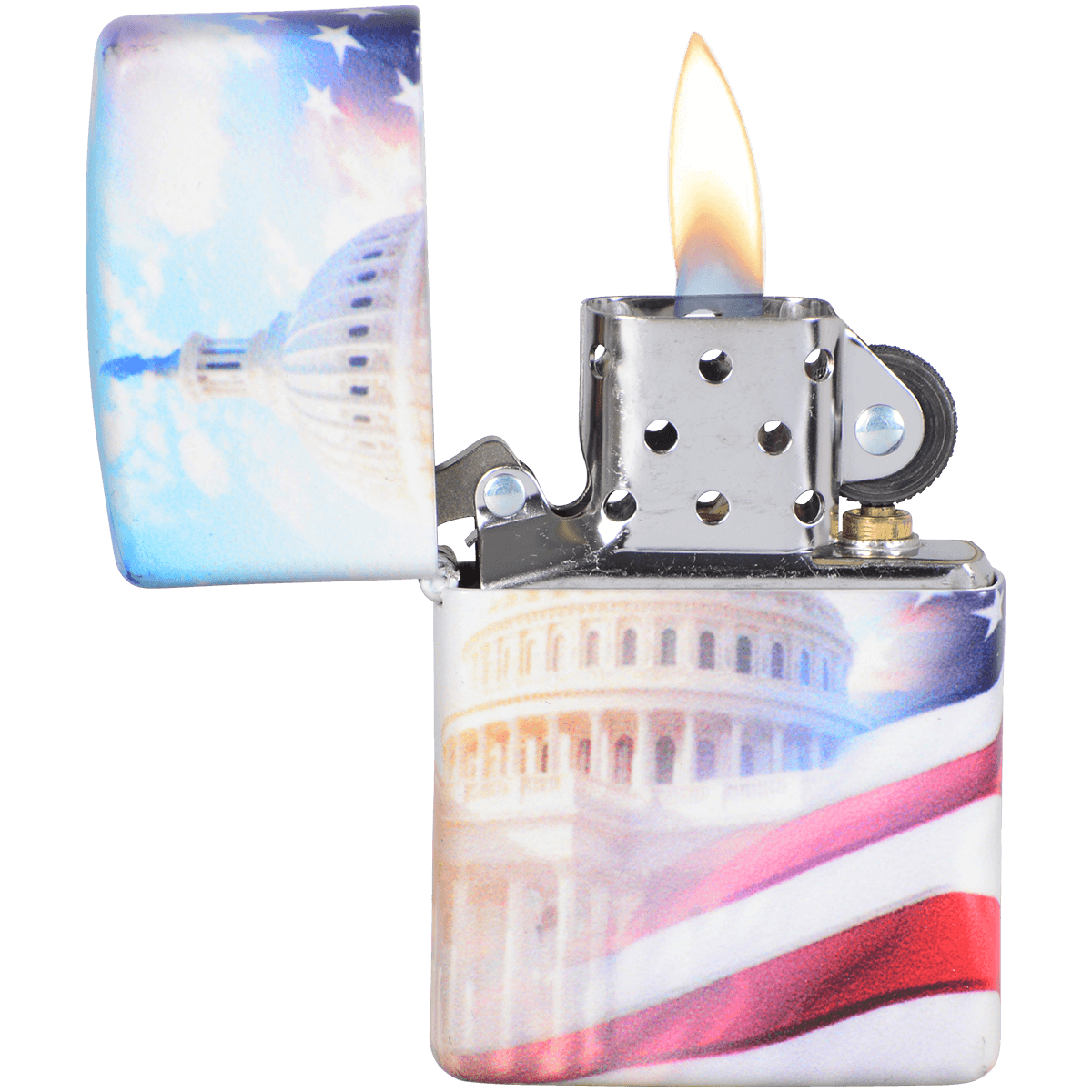 Zippo Pk Collection Capitol Building And Flag
