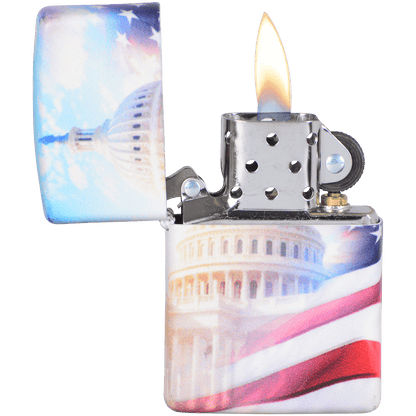 Zippo Pk Collection Capitol Building And Flag