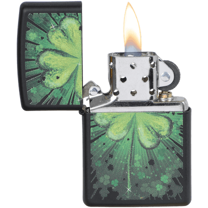 Zippo Pk Collection Lucky Clovers Color Image