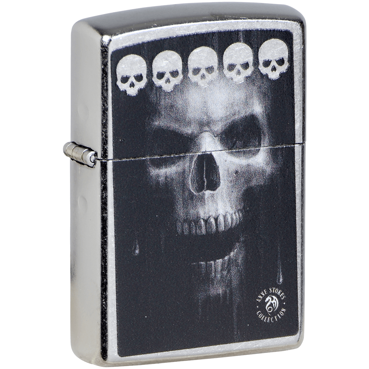 Zippo Pk Collection Anne Stokes Skull Street Chrome
