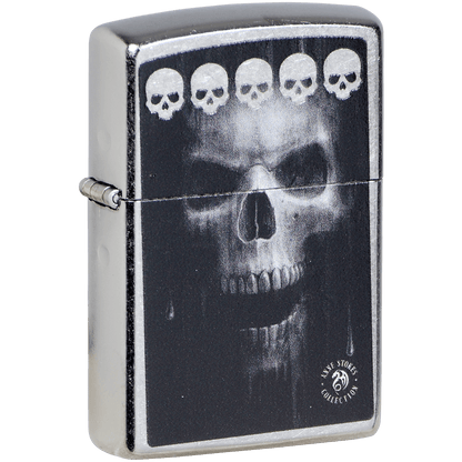 Zippo Pk Collection Anne Stokes Skull Street Chrome