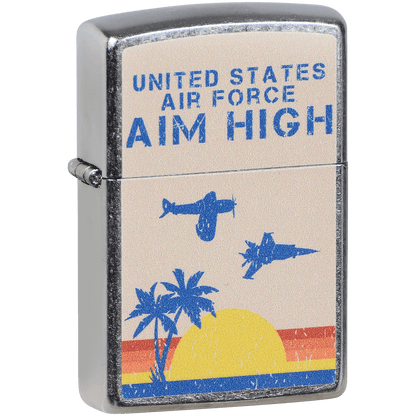 Zippo Pk Collection U.S. Air Force "Aim High"  Street Chrome