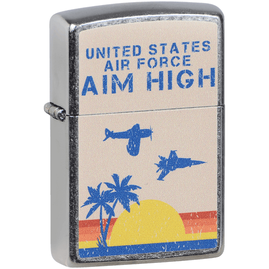 Zippo Pk Collection U.S. Air Force "Aim High"  Street Chrome