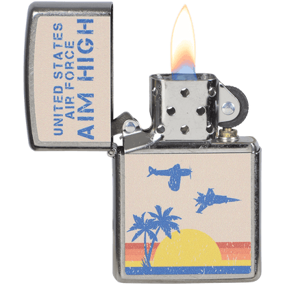 Zippo Pk Collection U.S. Air Force "Aim High"  Street Chrome
