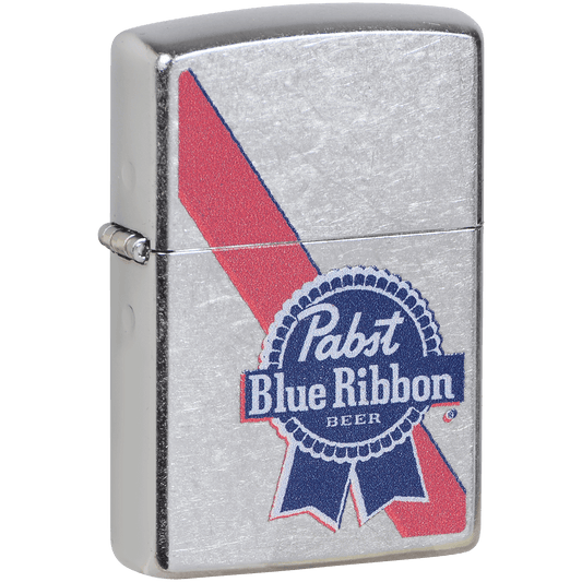 Zippo Pk Collection Pabst Blue Ribbon Stripe Street Chrome