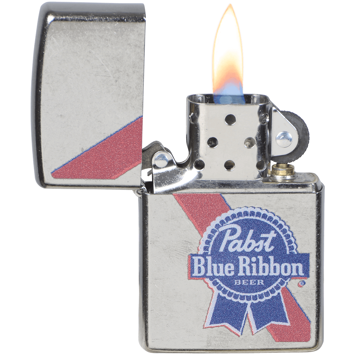 Zippo Pk Collection Pabst Blue Ribbon Stripe Street Chrome