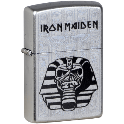 Zippo Pk Collection Iron Maiden Egyptian Skull Satin Chrome