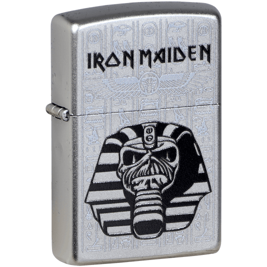 Zippo Pk Collection Iron Maiden Egyptian Skull Satin Chrome
