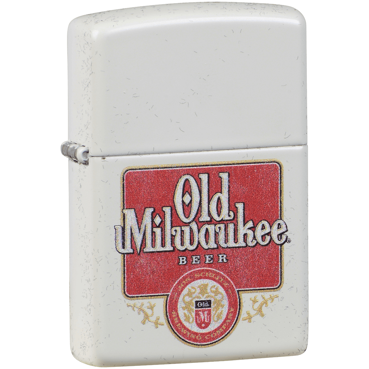 ZIPPO PK COLLECTION OLD MILWAUKEE LOGO MATTE WHITE