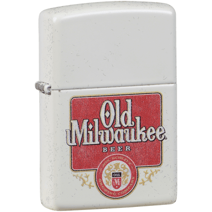 ZIPPO PK COLLECTION OLD MILWAUKEE LOGO MATTE WHITE