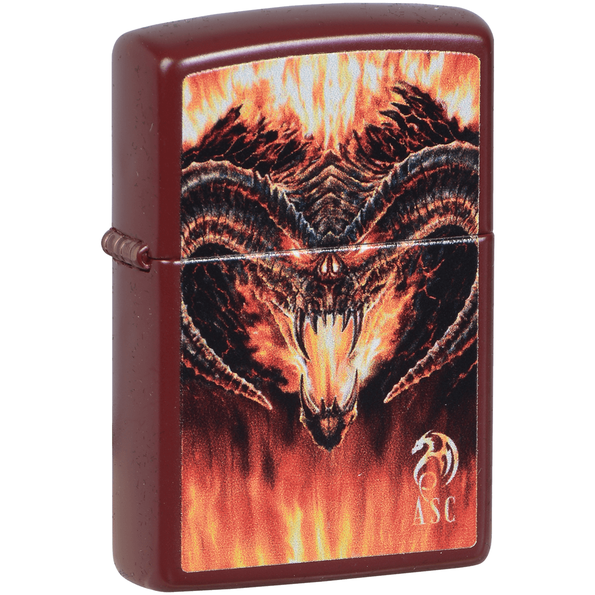 Zippo Pk Collection Anne Stokes Fire Dragon Merlot Finish