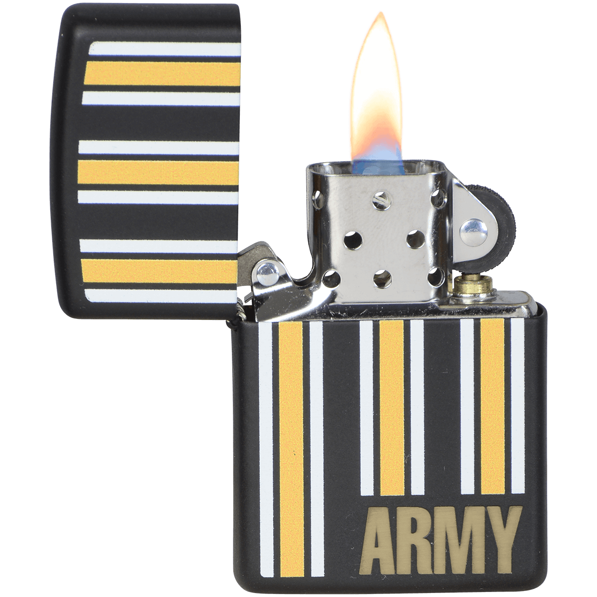 Zippo Pk Collection Us Army Stripes Matte Black