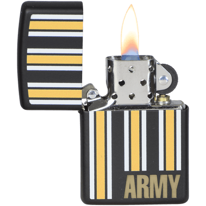 Zippo Pk Collection Us Army Stripes Matte Black