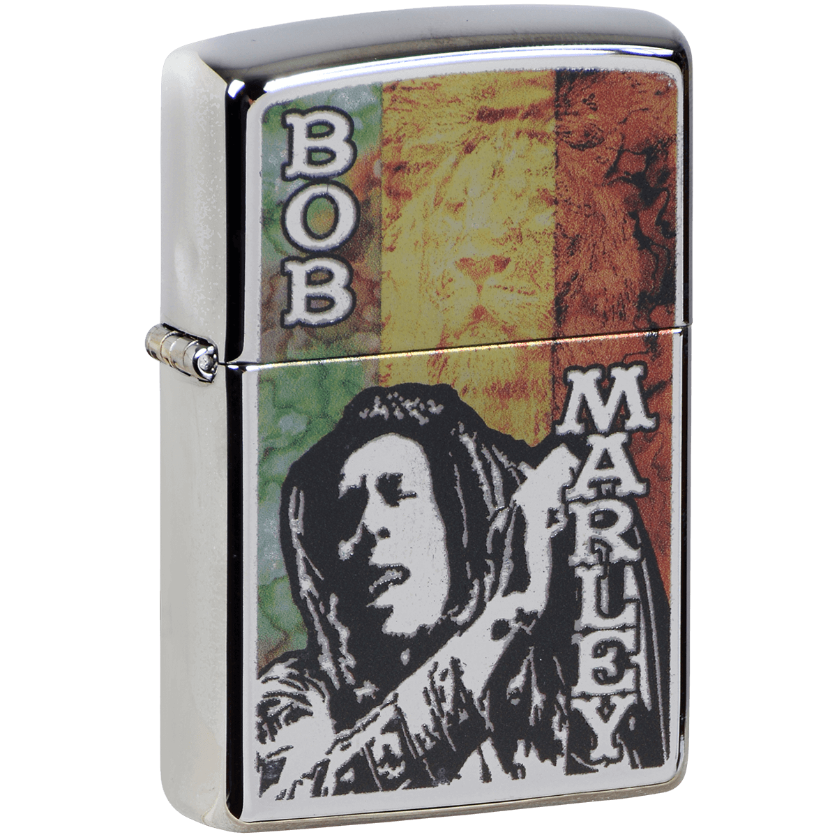Zippo Pk Collection Bob Marley Stripes High Polish Chrome