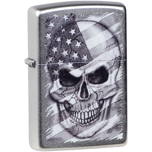 Zippo Pk Collection Flag Over Skull