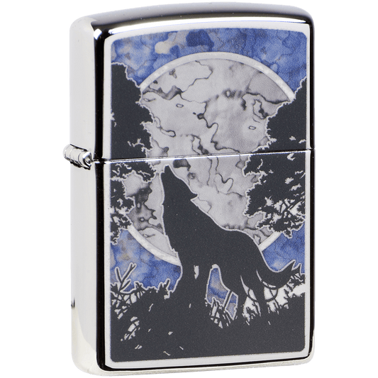 Zippo Pk Collection Moonlit Wolf
