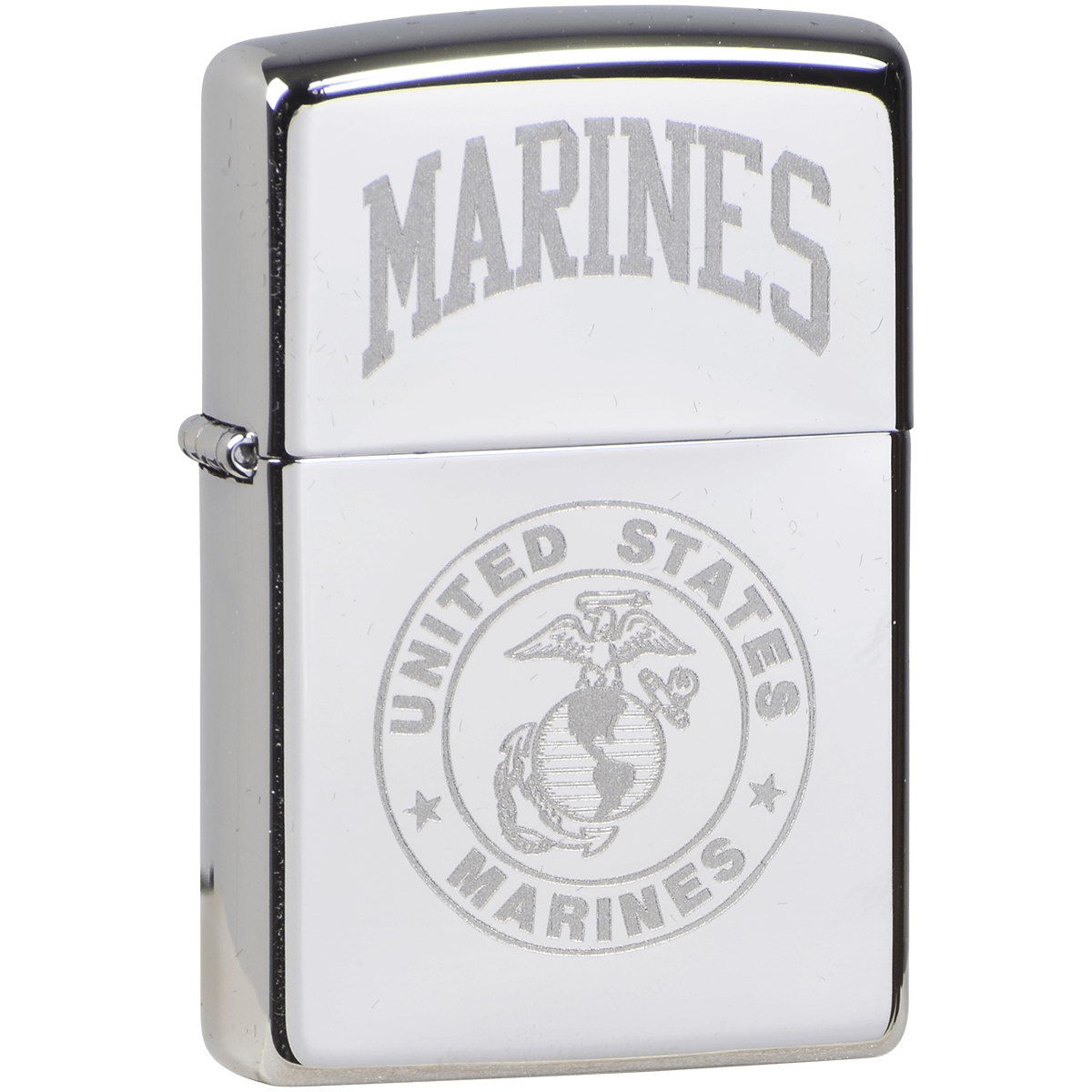 Zippo Pk Military Collection Marines Silver Crest