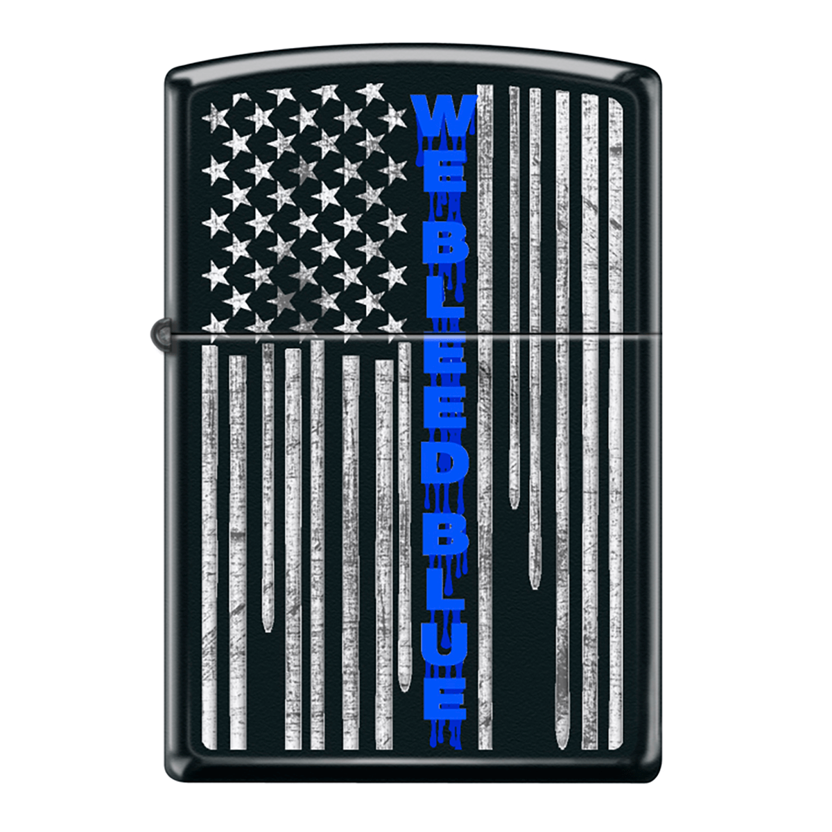 Zippo Pk Collection We Bleed Blue Flag