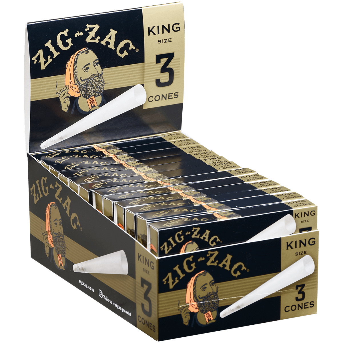 Papers Zig Zag Cone King Size 24 Ct Box