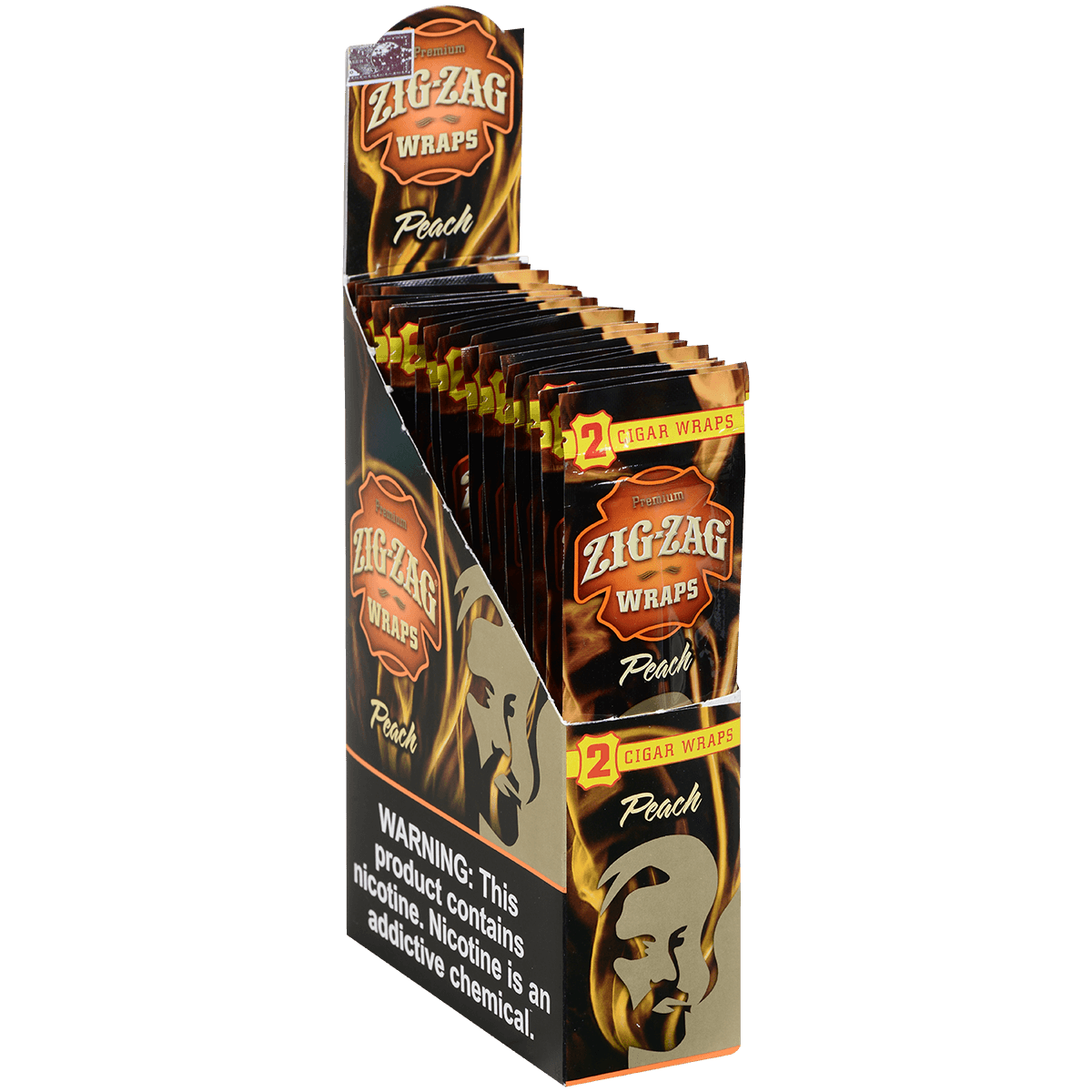 Zig Zag Cigar Wraps Peach Frenzy  25/2 Pack Carton