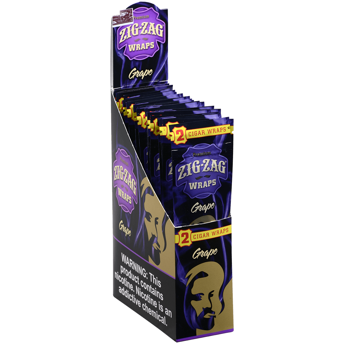 Zig Zag Cigar Wraps Grape 25/2 Pack Carton