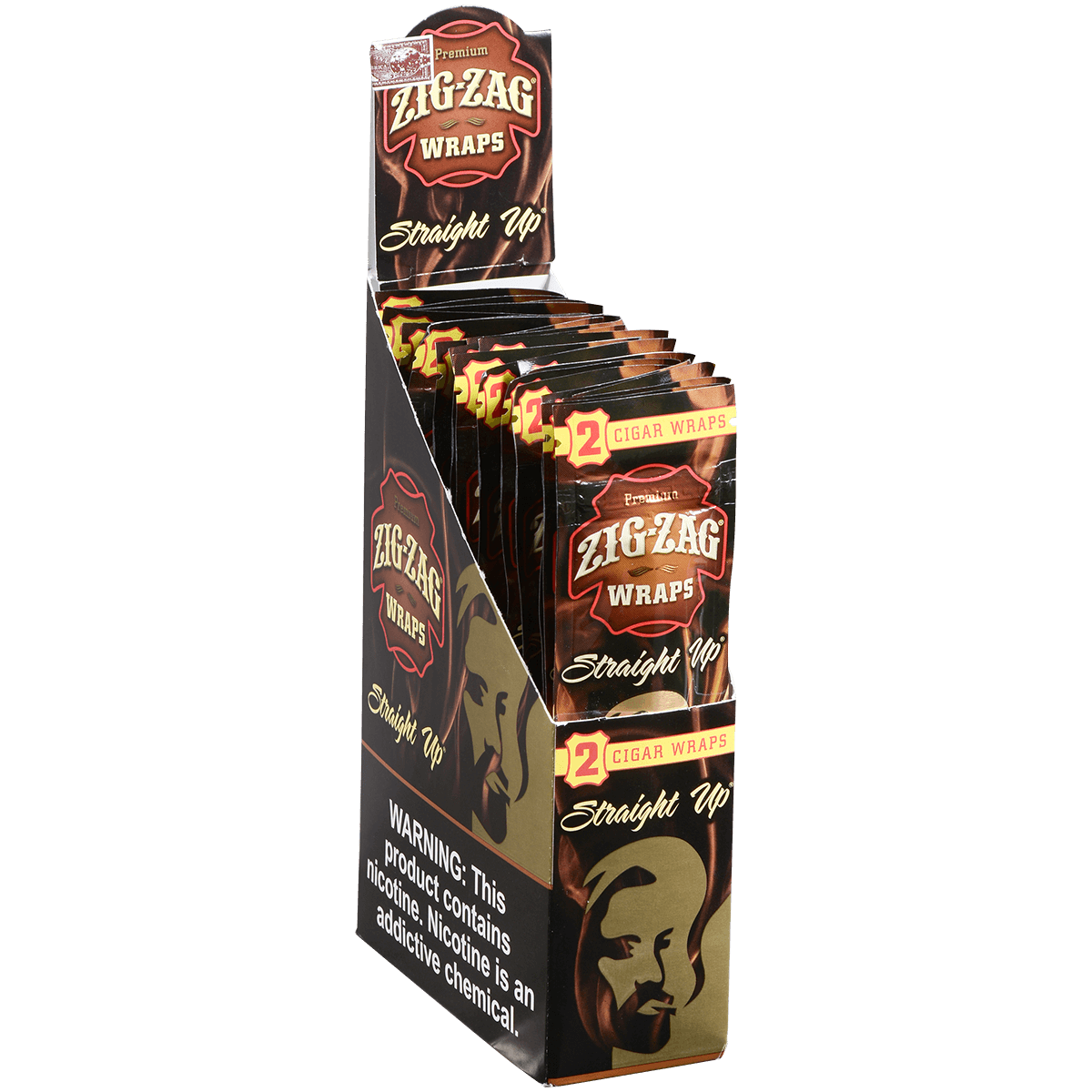 Zig Zag Cigar Wraps Straight Up 25/2 Pack Carton