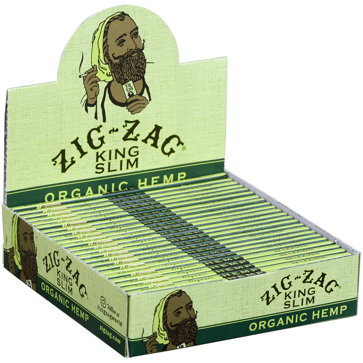 Papers Zig Zag Organic Hemp King Slim 24/32 Ct. Box